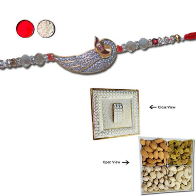 "RAKHIS -AD 4310 A (Single Rakhi),  Vivana Dry Fruit Box - Code DFB5000 - Click here to View more details about this Product